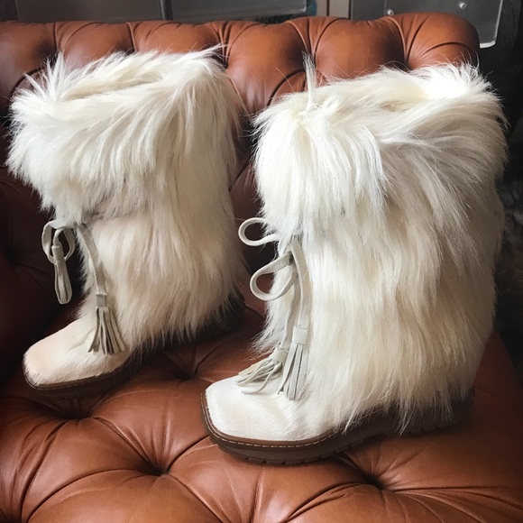 long fur boots